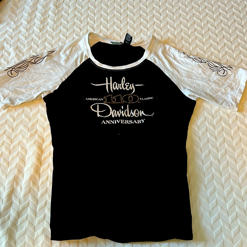 Harley Davidson 110 anniversary shirt.